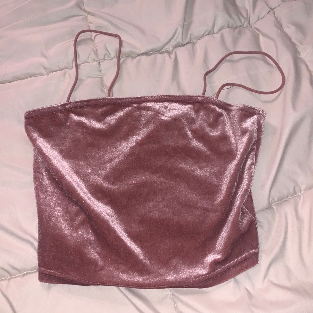pink velvet top
